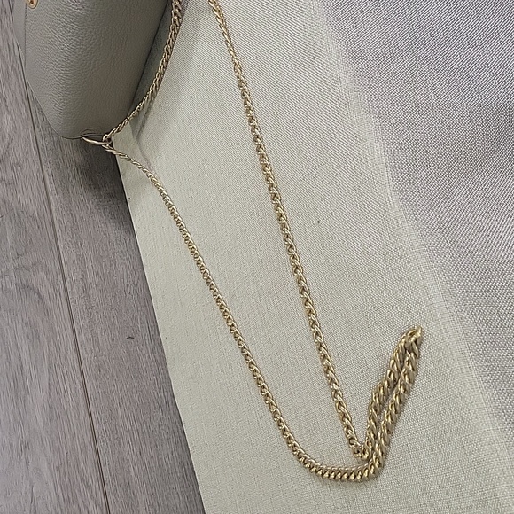 Tory Burch Gray Pebble Leather Flap Front Chain Shoulder Bag - Picture 7 of 16